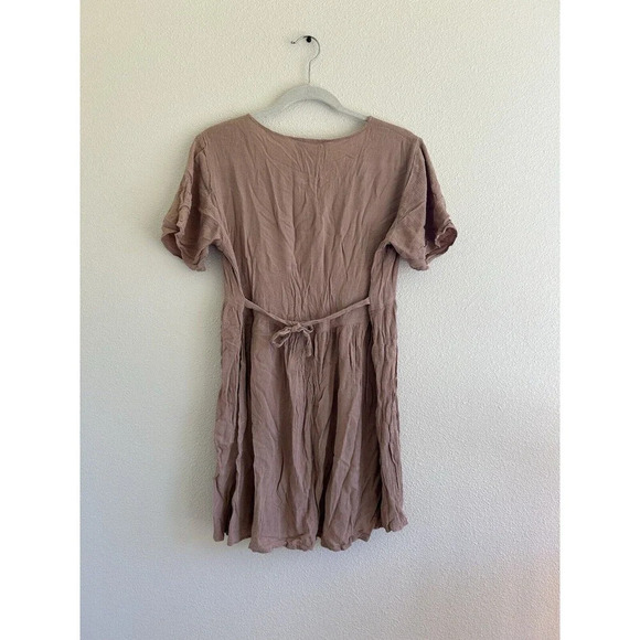 Vintage Basement USA Lagenlook Tunic Dress Dusty Pink Mauve Made In The US - Picture 2 of 6